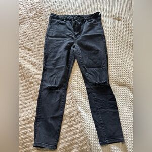 American Eagle Outfitters Black Ripped Skinny Jeans